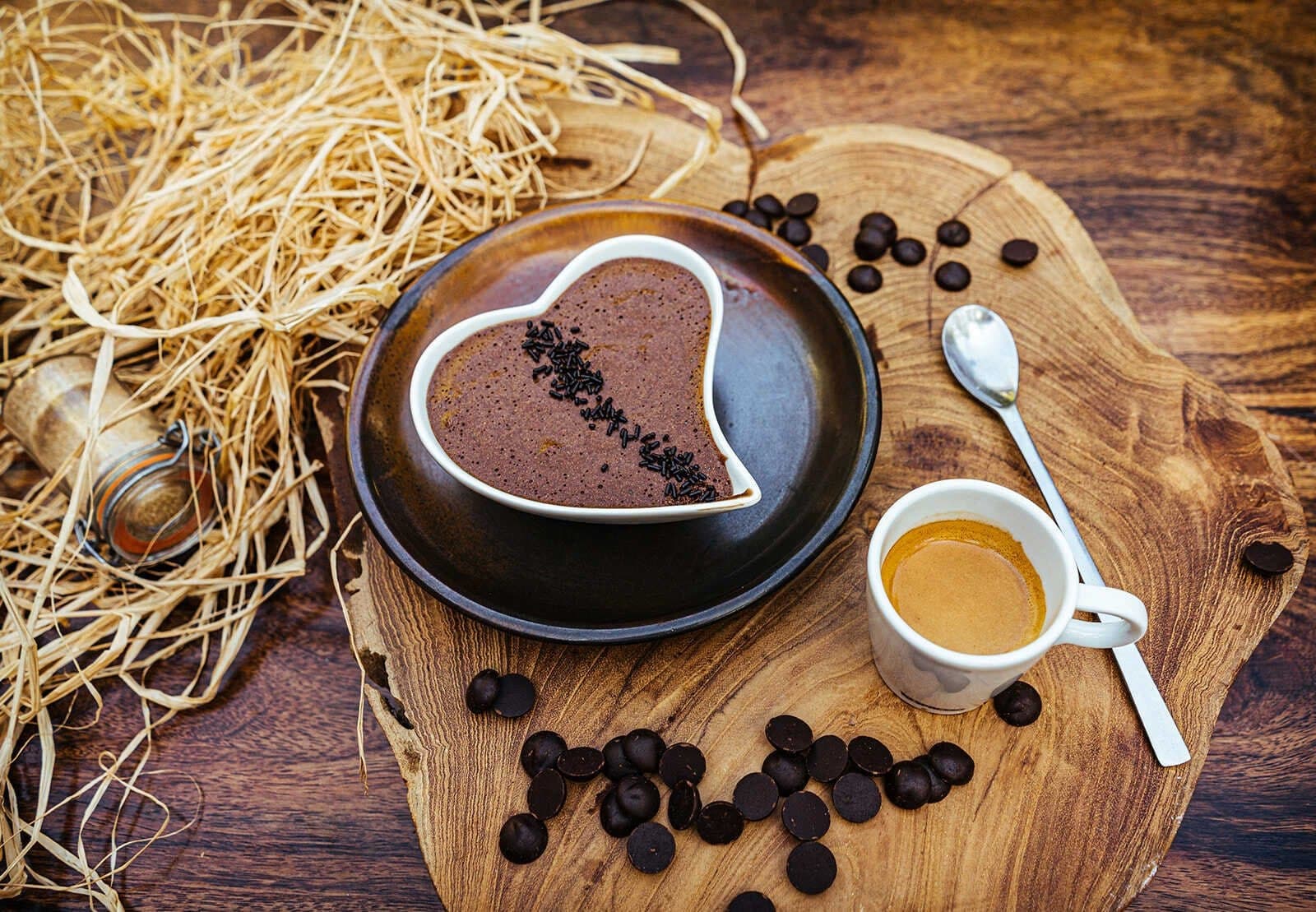 Homemade chocolate mousse
